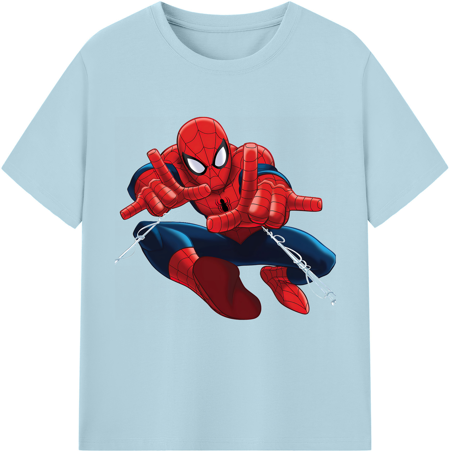 （画像用） Spider Man スパイダーマン 綿100％半袖Tシャツ（フロントプリント）